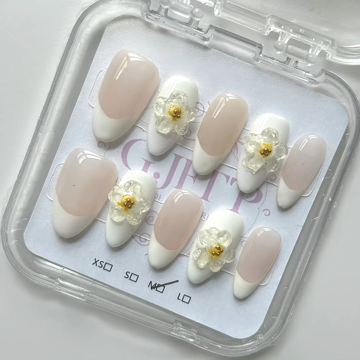 10Pcs Handmade Press On Nails Reusable Medium Handmade Acrylic Press Nails New Summer Collection, Cute Elegant Luxury Cat Eye Design, Ocean Inspired, High Quality Soft Sophisticated Look for Women Nail Art
