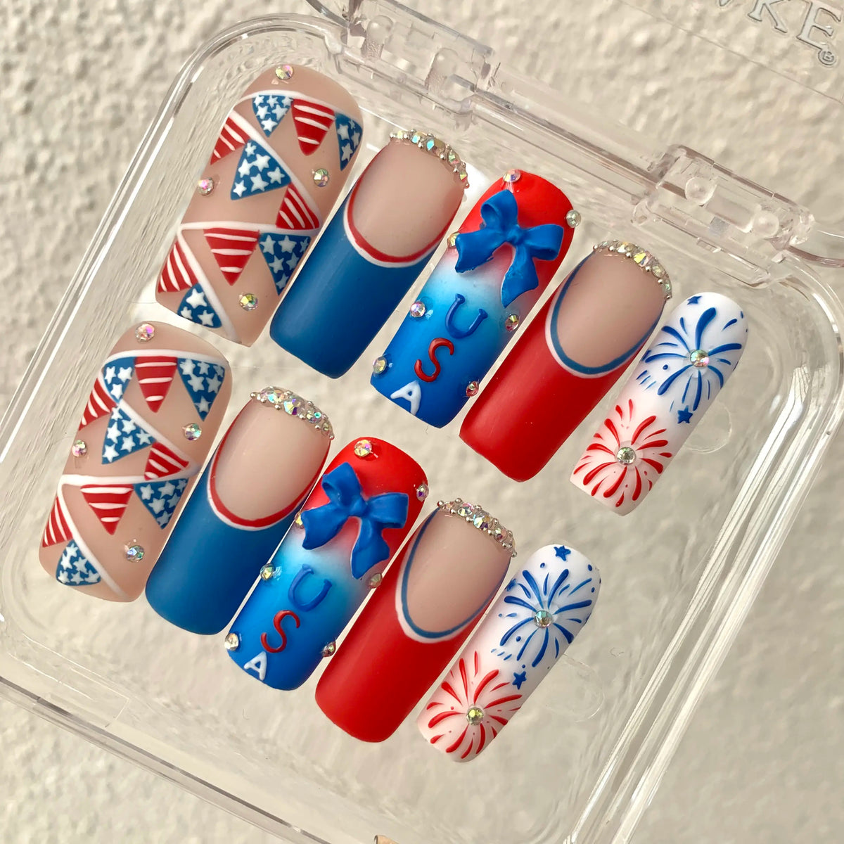 Promake 2026 Summer Handmade Press-On Nails Collection, 100% Luxury Easy Apply Set with Art Designs & Care Tools, Beach Ready Unique Look Sizes S-L, Salon-Quality at Home, Ready to Gift,sohochic