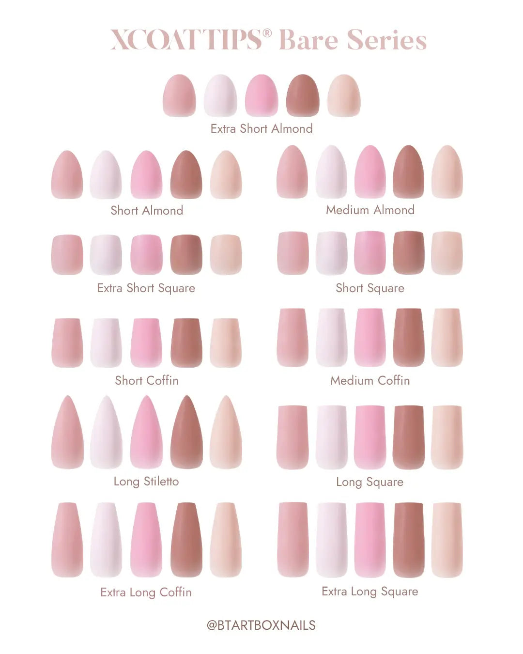 btartboxnails XCOATTIPS Soft Gel Nail Tips - Square or Almond or Coffin or Stiletto Press on Nails,4-Week Wear, Easy-to-Apply, Soak Off, Salon Quality Value at Home, 16 Size - 160 Fake Nails,sohochic