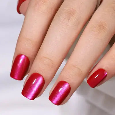 Burgundy Bling Glitter Press On Nails | CurvLife Nail | 24pcs Short Square Fake Nails | Glossy Deep Burgundy Finish with Sparkling Accents | Easy to Apply, Comfortable & Long-Lasting Hold |  Evening , Cocktail Parties, Weddings & Glamorous Events