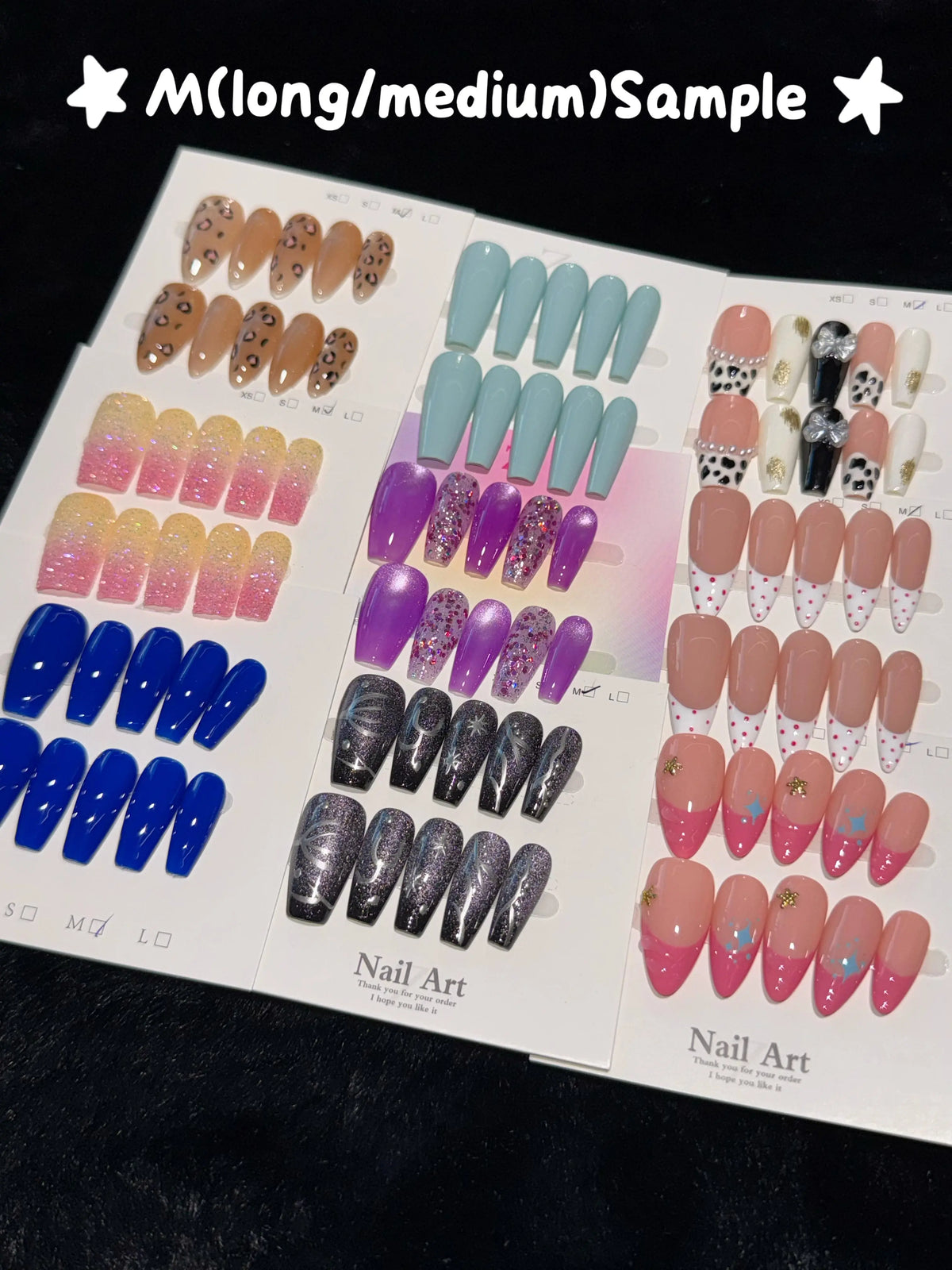 Tessa(23138)gc. Fall & Winter nail vibes are finally here.All handmade press-on nails, rich styles, reusable and super easy to apply.（random style)