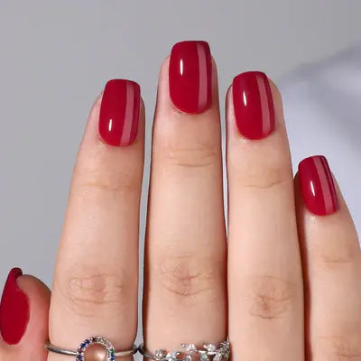 Elegant Nude with Silver-trim Press-On Nails | CurvLife Nail | 30pcs Medium Square Fake Nails | Glossy Finish with Subtle Shine & Delicate Accents | Easy to Apply, Comfortable & Long-lasting | Perfect for Business , Interviews, Church & Refined Gatherings