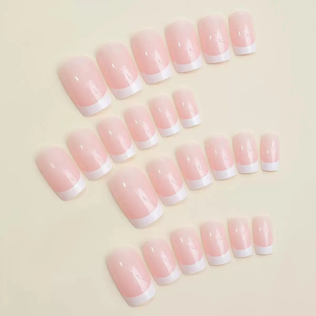 Viral Effortless Glamour Short French Tip Press On Nails 24 Pieces White Minimalist Reusable Acrylic Fake Nails Natural Fit For Women Daily Work Wear Main Character Energy