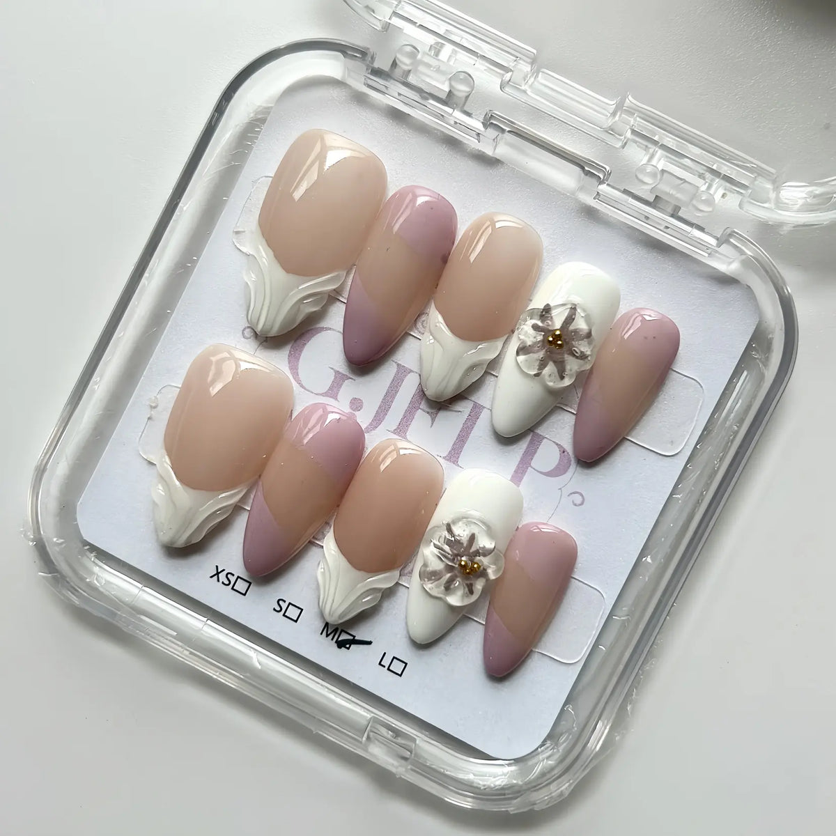 10Pcs Handmade Press On Nails Reusable Medium Handmade Acrylic Press Nails New Summer Collection, Cute Elegant Luxury Cat Eye Design, Ocean Inspired, High Quality Soft Sophisticated Look for Women Nail Art