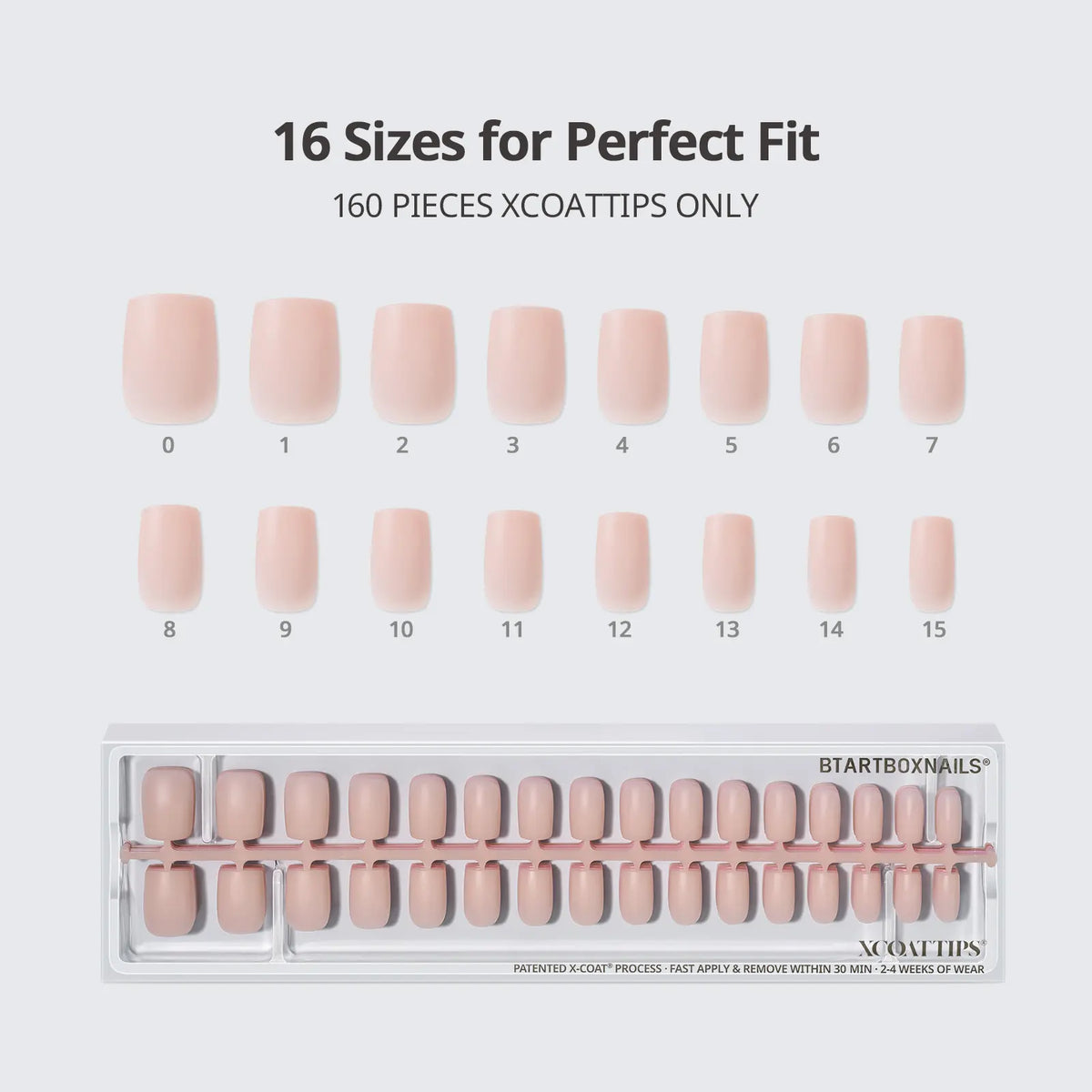btartboxnails XCOATTIPS Soft Gel Nail Tips - Square or Almond or Coffin or Stiletto Press on Nails,4-Week Wear, Easy-to-Apply, Soak Off, Salon Quality Value at Home, 16 Size - 160 Fake Nails,sohochic