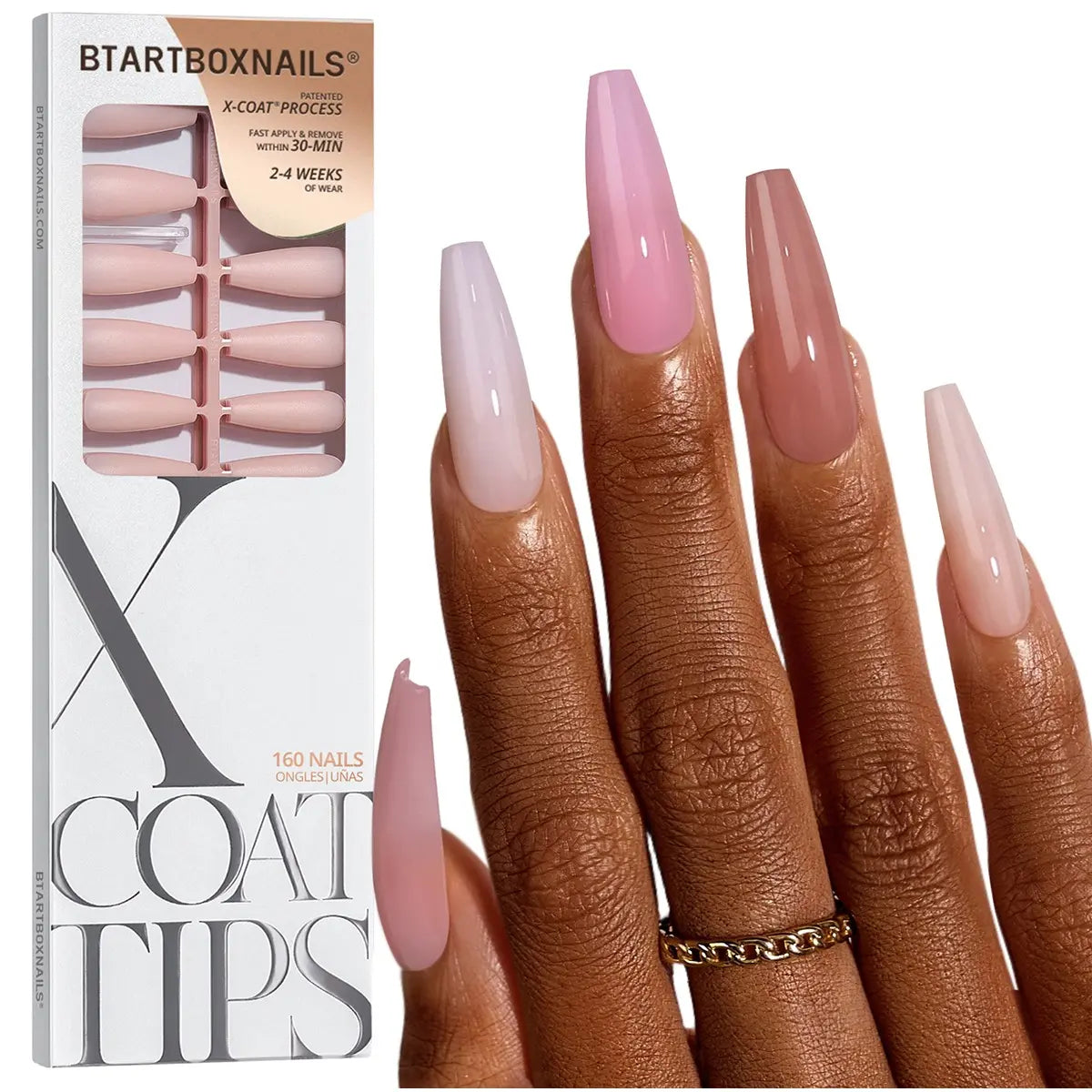 btartboxnails XCOATTIPS Soft Gel Nail Tips - Square or Almond or Coffin or Stiletto Press on Nails,4-Week Wear, Easy-to-Apply, Soak Off, Salon Quality Value at Home, 16 Size - 160 Fake Nails,sohochic
