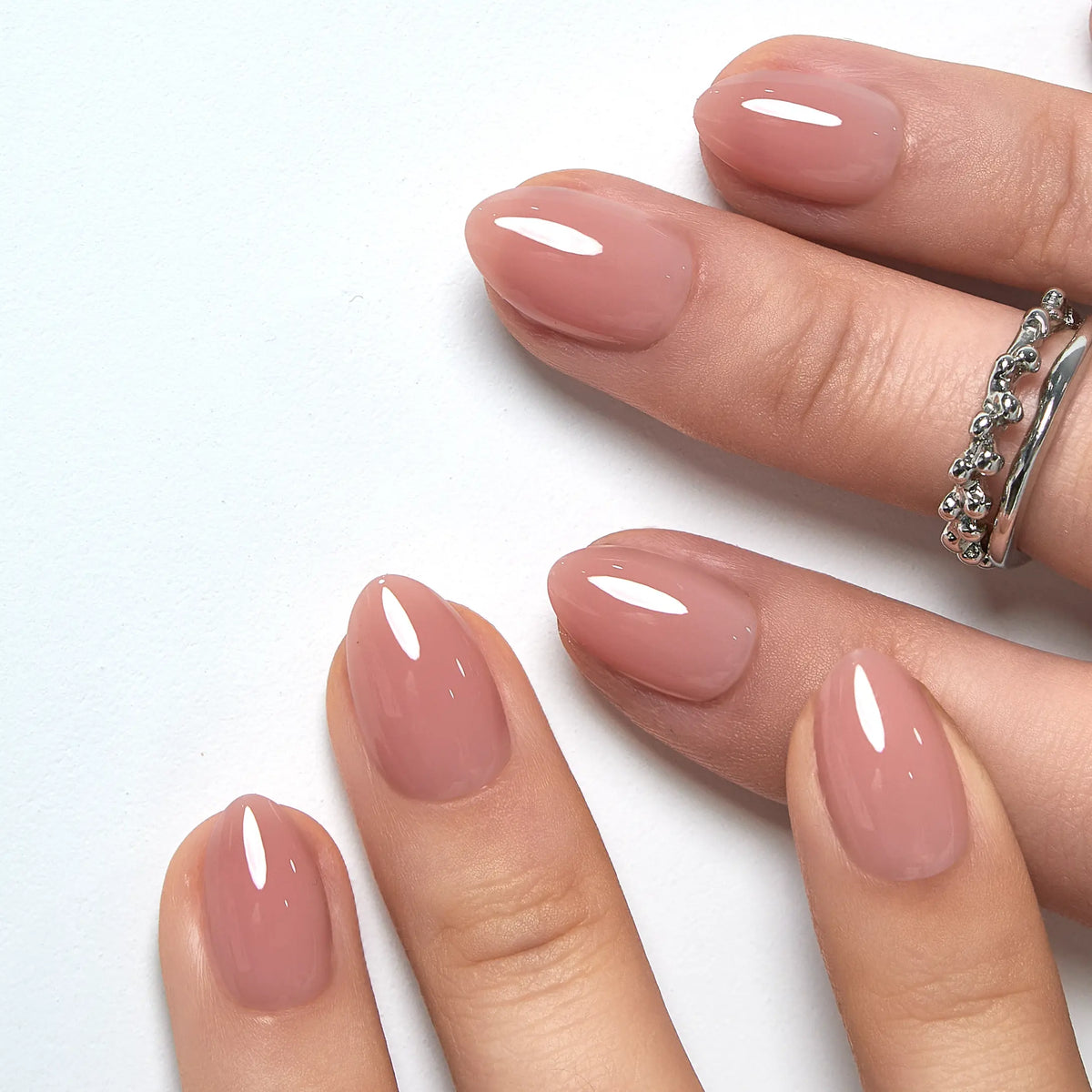 CurvLife Nailora Extra Short Almond Press-On Nails Collection – 30PCS Soft-Tapered Shape, Nude Pink, Glossy Minimal, Floral and Chic Everyday Styles, Reusable Salon-Look Nails for Daily Wear, Work, Dates and Effortless Polished Looks,sohochic