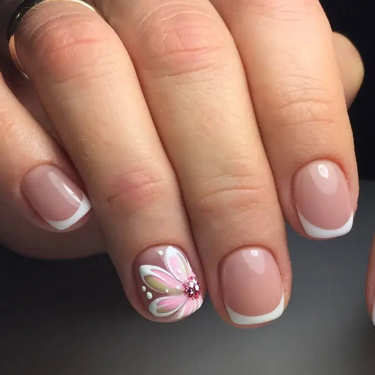 Aurora Shine Gradient Press-On Nails – Nude to Purple Ombre with Iridescent Stripes and Rhinestone Accents, Long-Lasting Reusable Square Tips, Easy to Apply, Perfect for Parties, Weddings, Festivals, and Elegant Everyday Chic Manicure Styles