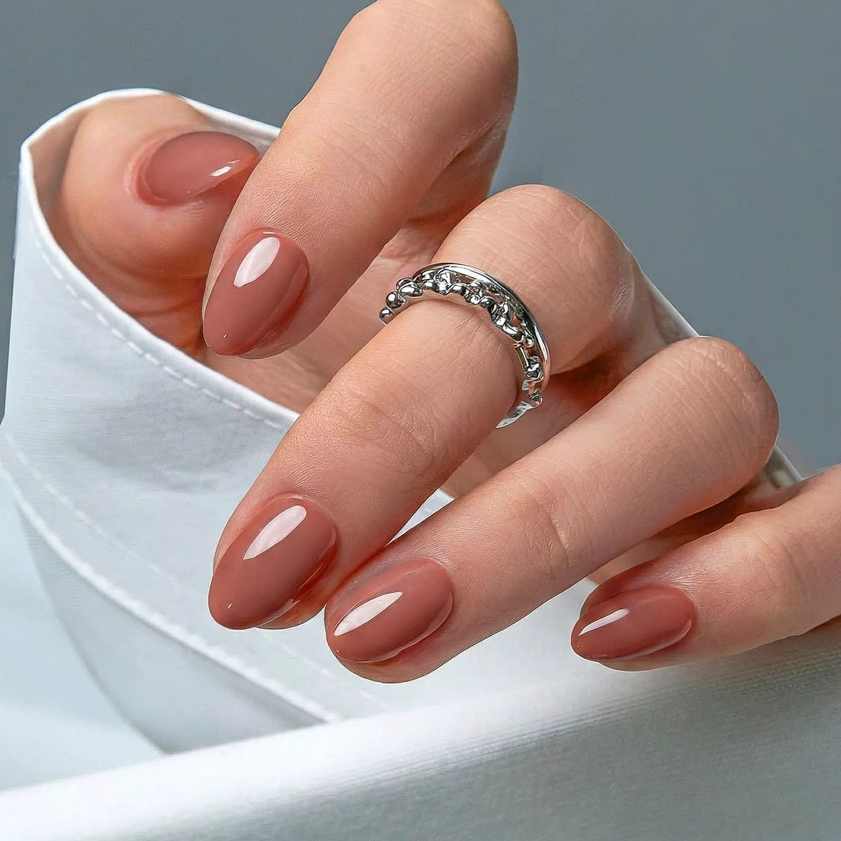CurvLife Nailora Extra Short Almond Press-On Nails Collection – 30PCS Soft-Tapered Shape, Nude Pink, Glossy Minimal, Floral and Chic Everyday Styles, Reusable Salon-Look Nails for Daily Wear, Work, Dates and Effortless Polished Looks,sohochic